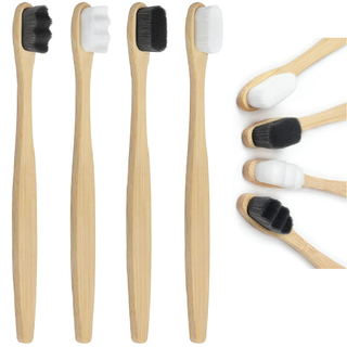 BAMBOO BRUSH 20,000 NANO BRISTLES FLAT HANDLE 1 PC