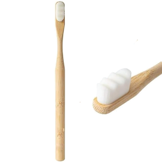 BAMBOO BRUSH 20,000 NANO BRISTLES ROUND HANDLE 1 PC