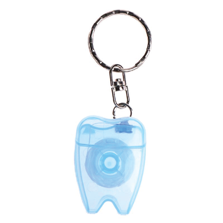 MINI DENTAL FLOSS CONTAINER FOR TEETH WITH KEYCHAIN